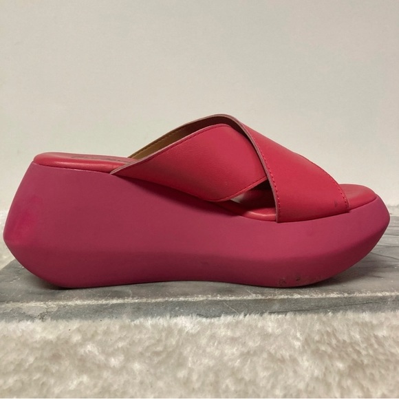 L’Intervalle Platforms Chunky Sandals Slip On Criss Cross Straps Small size 8.5 - Picture 3 of 14